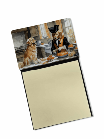 Golden Retriever 3 Fall Kitchen Pumpkins Sticky Note Holder