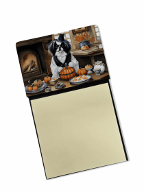 Japanese Chin 2 Fall Kitchen Pumpkins Sticky Note Holder