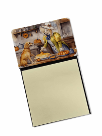 Labrador Retriever - Yellow 1 Fall Kitchen Pumpkins Sticky Note Holder