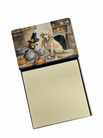 Labrador Retriever - Yellow 2 Fall Kitchen Pumpkins Sticky Note Holder