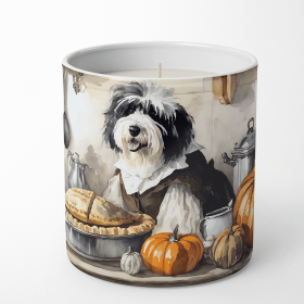 Old English Sheepdog Fall Kitchen Pumpkins Decorative Soy Candle