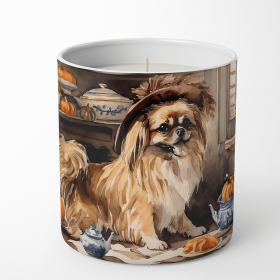 Tibetan Spaniel Fall Kitchen Pumpkins Decorative Soy Candle