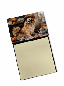 Tibetan Spaniel 1 Fall Kitchen Pumpkins Sticky Note Holder