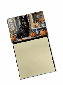 Belgian Sheepdog Fall Kitchen Pumpkins Sticky Note Holder