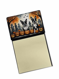 Boston Terrier 4 Spooky Halloween Sticky Note Holder