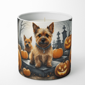 Norwich Terrier Spooky Halloween Decorative Soy Candle