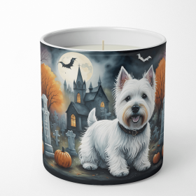 Westie/West Highland White Terrier Spooky Halloween Decorative Soy Candle