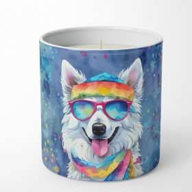 American Eskimo Hippie Dawg Decorative Soy Candle