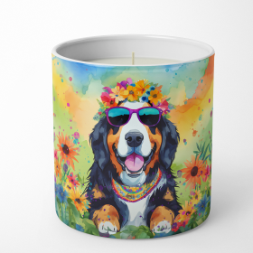 Bernese Mountain Dog Hippie Dawg Decorative Soy Candle