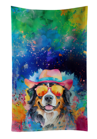 Bernese Mountain Dog 2 Hippie Dawg Kitchen Towel