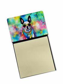 Boston Terrier 3 Hippie Dawg Sticky Note Holder