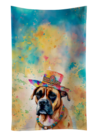 Boxer 1 Hippie Dawg Kitchen Towel