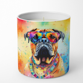 Bullmastiff Hippie Dawg Decorative Soy Candle