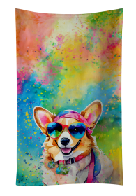 Corgi 2 Hippie Dawg Kitchen Towel