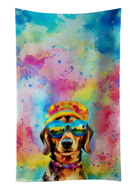 Dachshund 2 Hippie Dawg Kitchen Towel