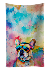 French Bulldog 2 Hippie Dawg Kitchen Towel