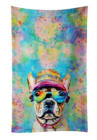 French Bulldog 4 Hippie Dawg Kitchen Towel