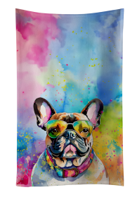 French Bulldog 5 Hippie Dawg Kitchen Towel