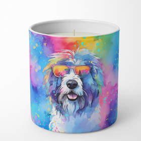 Old English Sheepdog Hippie Dawg Decorative Soy Candle