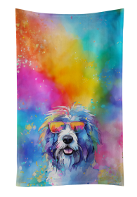 Old English Sheepdog 1 Hippie Dawg Kitchen Towel