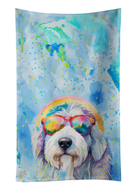 Old English Sheepdog 2 Hippie Dawg Kitchen Towel