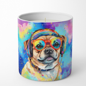 Pug Hippie Dawg Decorative Soy Candle