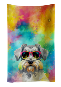 Schnauzer 2 Hippie Dawg Kitchen Towel