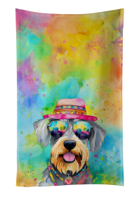 Schnauzer 3 Hippie Dawg Kitchen Towel