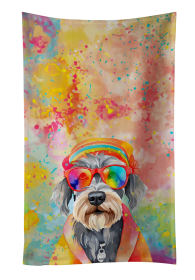 Schnauzer 4 Hippie Dawg Kitchen Towel