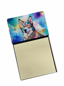 Siberian Husky 1 Hippie Dawg Sticky Note Holder