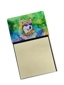 Siberian Husky 2 Hippie Dawg Sticky Note Holder