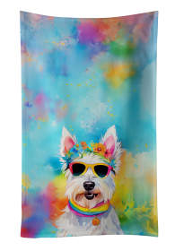 Westie 2 Hippie Dawg Kitchen Towel