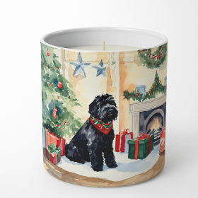 Black Russian Terrier Cozy Christmas Decorative Soy Candle