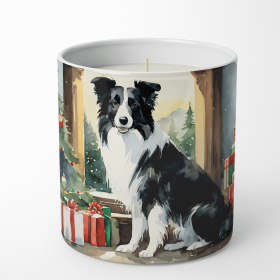 Border Collie Cozy Christmas Decorative Soy Candle