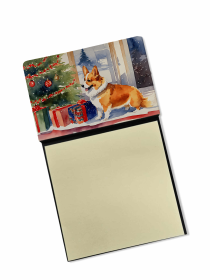 Corgi 2 Cozy Christmas Sticky Note Holder