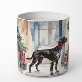 German Shorthaired Pointer Cozy Christmas Decorative Soy Candle