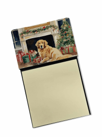 Golden Retriever 3 Cozy Christmas Sticky Note Holder