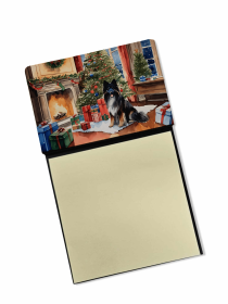 Keeshond 3 Cozy Christmas Sticky Note Holder