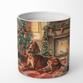 Redbone Coonhound Cozy Christmas Decorative Soy Candle