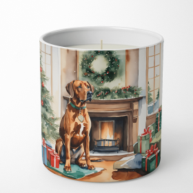 Rhodesian Ridgeback Cozy Christmas Decorative Soy Candle