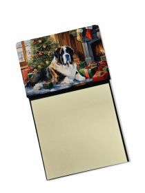 Saint Bernard Cozy Christmas Sticky Note Holder