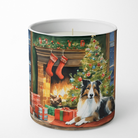 Sheltie/Shetland Sheepdog Cozy Christmas Decorative Soy Candle