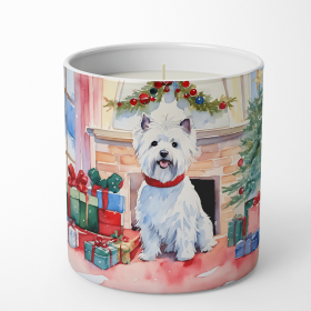 Westie/West Highland White Terrier Cozy Christmas Decorative Soy Candle