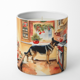 German Shepherd Christmas Cookies Decorative Soy Candle