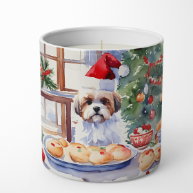 Lhasa Apso Christmas Cookies Decorative Soy Candle