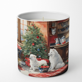 Samoyed Christmas Cookies Decorative Soy Candle