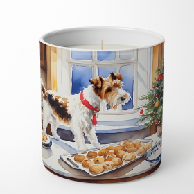 Wire Fox Terrier Christmas Cookies Decorative Soy Candle