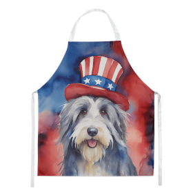 Bearded Collie Patriotic American Apron