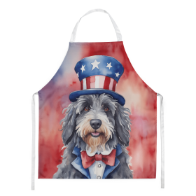 Bergamasco Sheepdog Patriotic American Apron