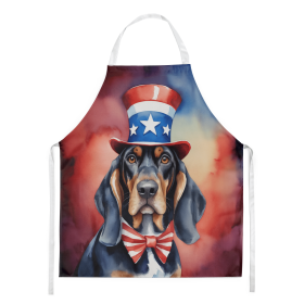 Black and Tan Coonhound Patriotic American Apron